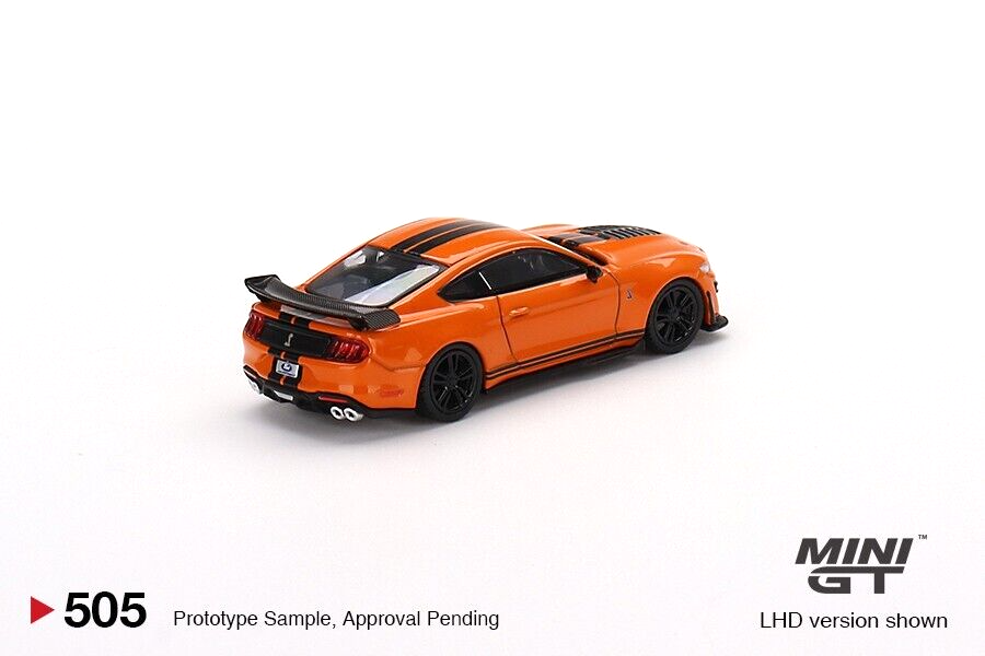 Mini GT Ford Mustang Shelby GT500 Twister Orange 1:64 Die-cast Metal Scale Car Model