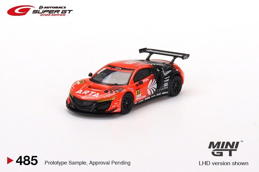 Mini GT Japón Exclusivo Super GT Honda NSX GT3 EVO22 1:64 Modelo de coche a escala fundido a presión