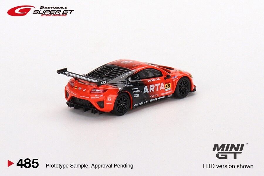 Mini GT Japón Exclusivo Super GT Honda NSX GT3 EVO22 1:64 Modelo de coche a escala fundido a presión