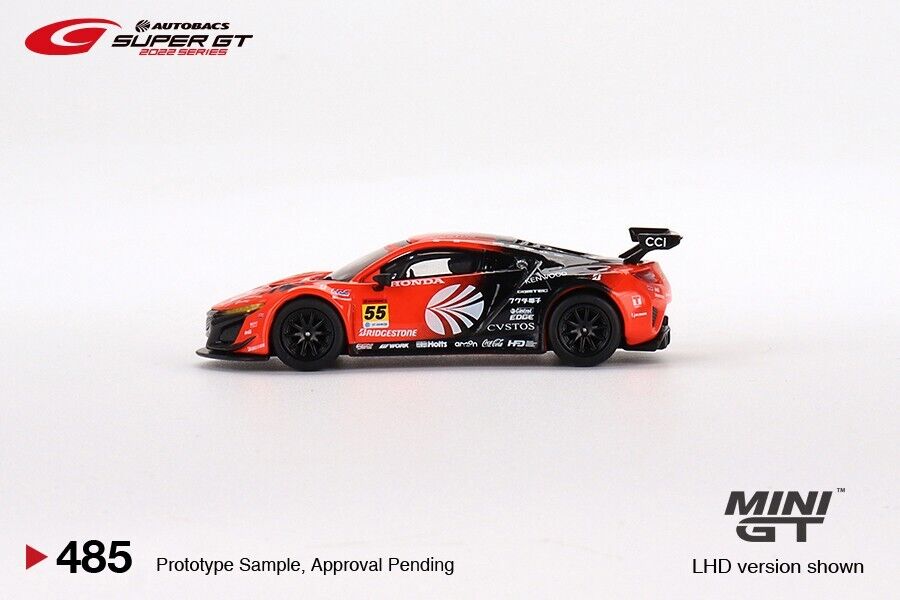 Mini GT Japón Exclusivo Super GT Honda NSX GT3 EVO22 1:64 Modelo de coche a escala fundido a presión