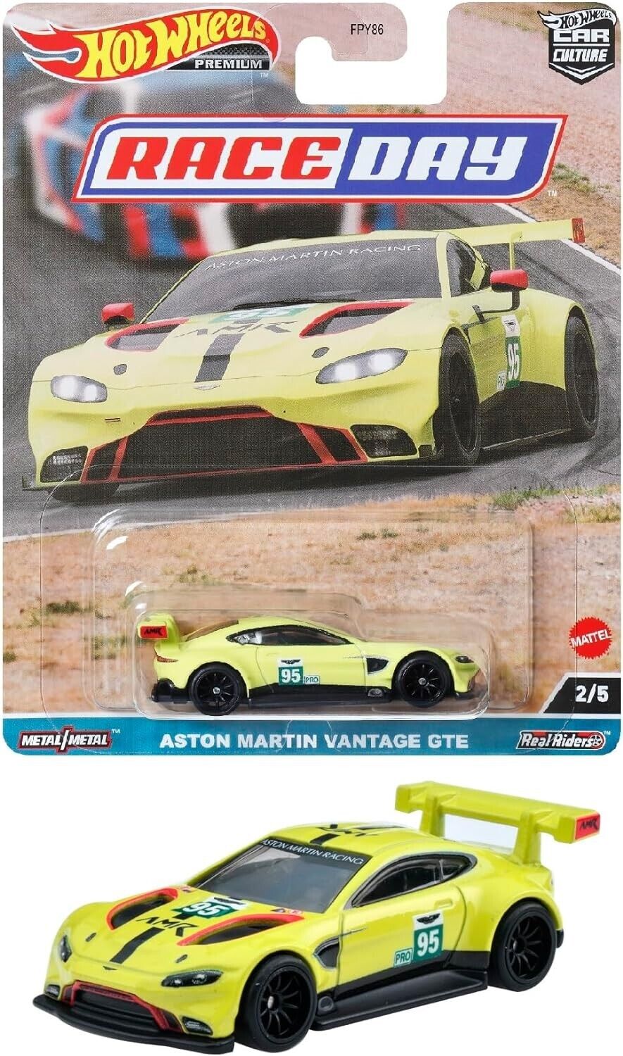 2023 Hot Wheels Car Culture Race Day Aston Martin Vantage GTE Coche fundido a presión 1/64