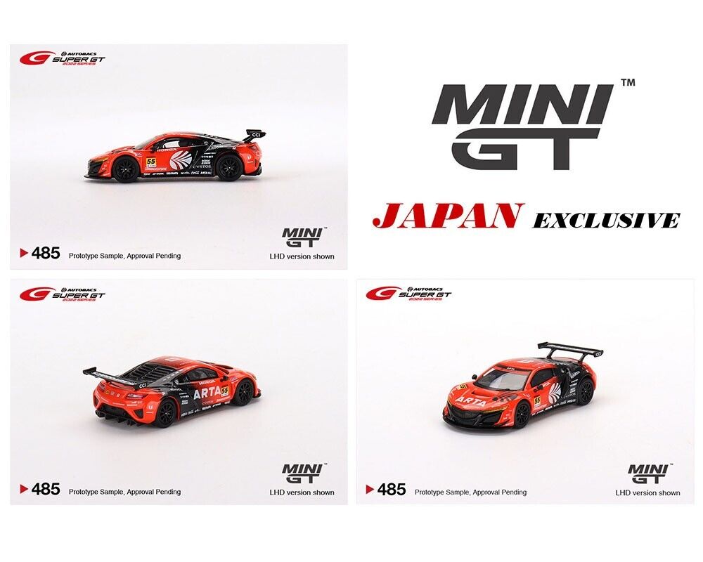 Mini GT Japón Exclusivo Super GT Honda NSX GT3 EVO22 1:64 Modelo de coche a escala fundido a presión