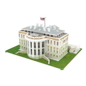 Palabra edificio famoso La Casa Blanca 3D rompecabezas modelo DIY Set 35 PCS