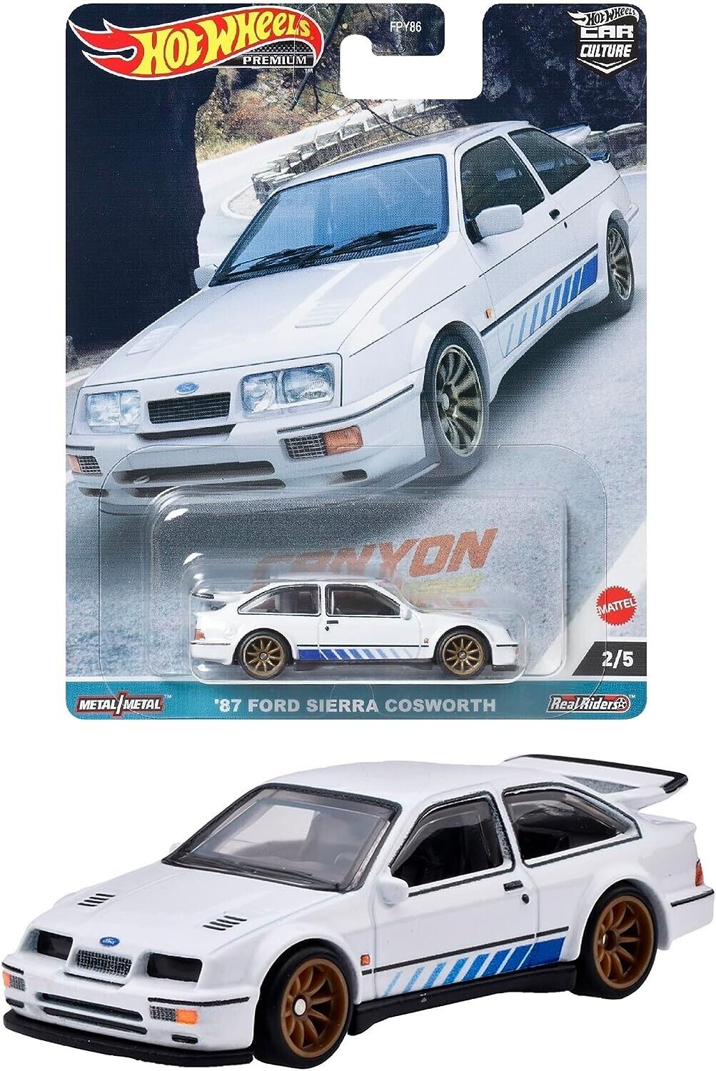 2023 Hot Wheels Car Culture Canyon Warriors '87 Ford Sierra Cosworth Car 1/64