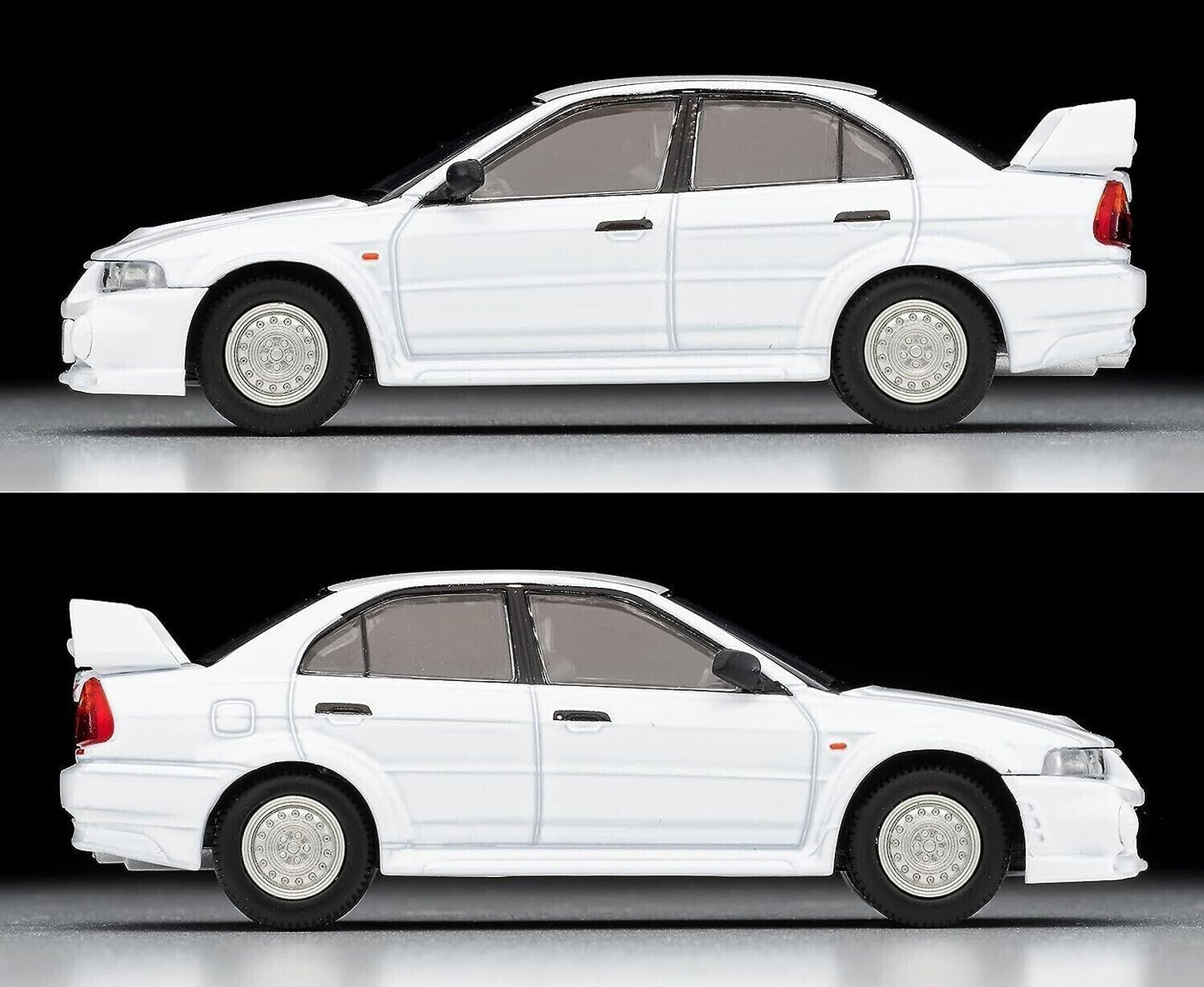 Tomytec Vintage Mitsubishi Lancer Evolution VI RS JDM Modelo de Coche de Metal Blanco 1/64