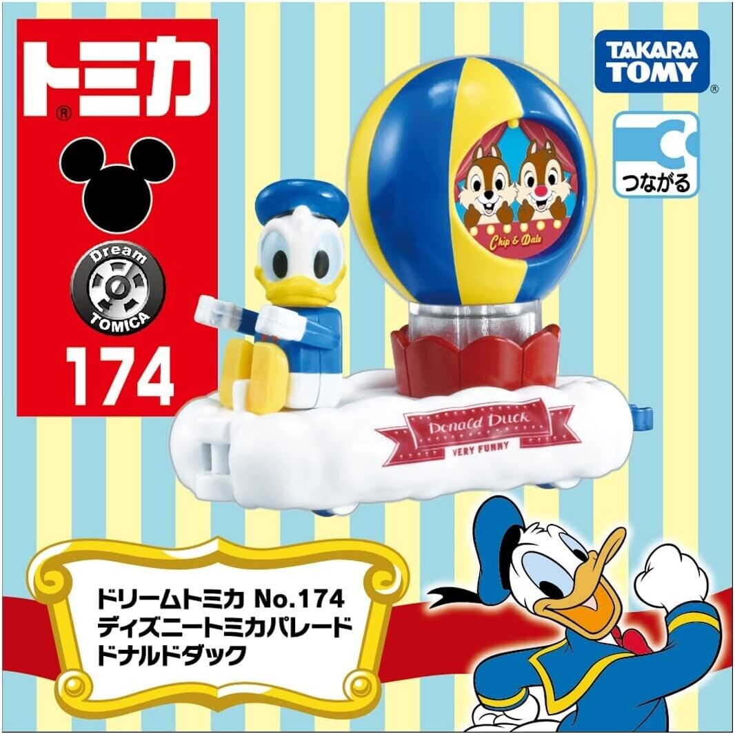 Tomica 2023 Dream Disney Parade Donald Duck 1/64 Metal Die-cast Car Toy
