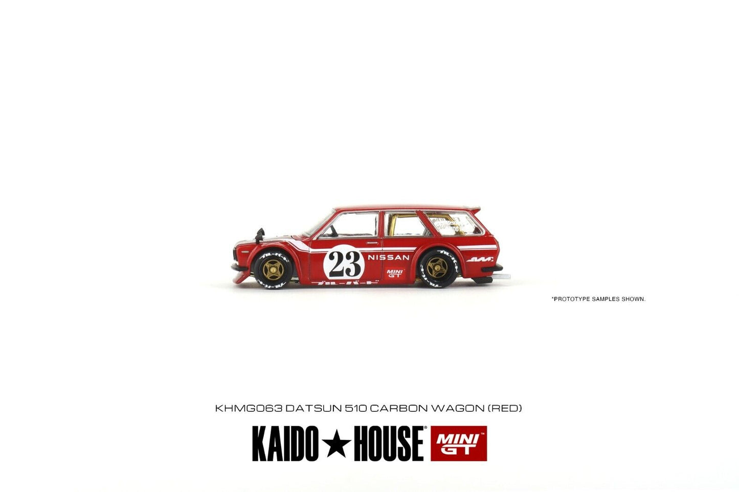 Mini GT Kaido House Datsun KAIDO 510 Wagon CARBON FIBER V2 1/64 Die-cast Car Model