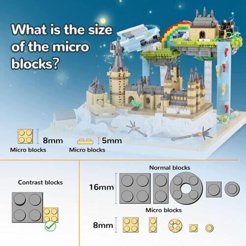 Moyu building Toy Magic School Castle Building Model Kit de bloques de construcción 3088 PCS