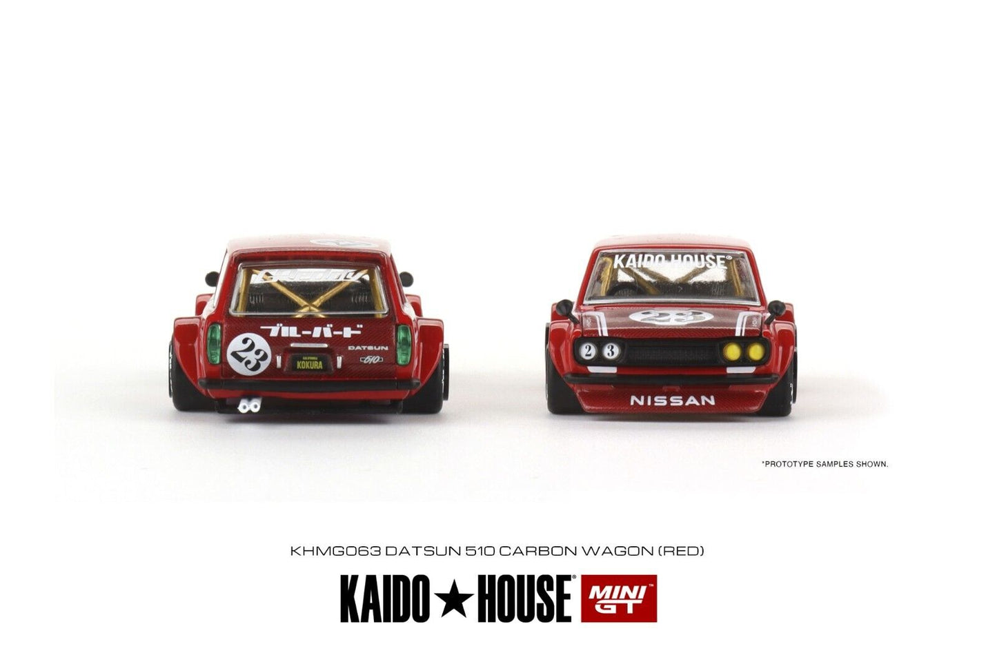 Mini GT Kaido House Datsun KAIDO 510 Wagon CARBON FIBER V2 1/64 Die-cast Car Model