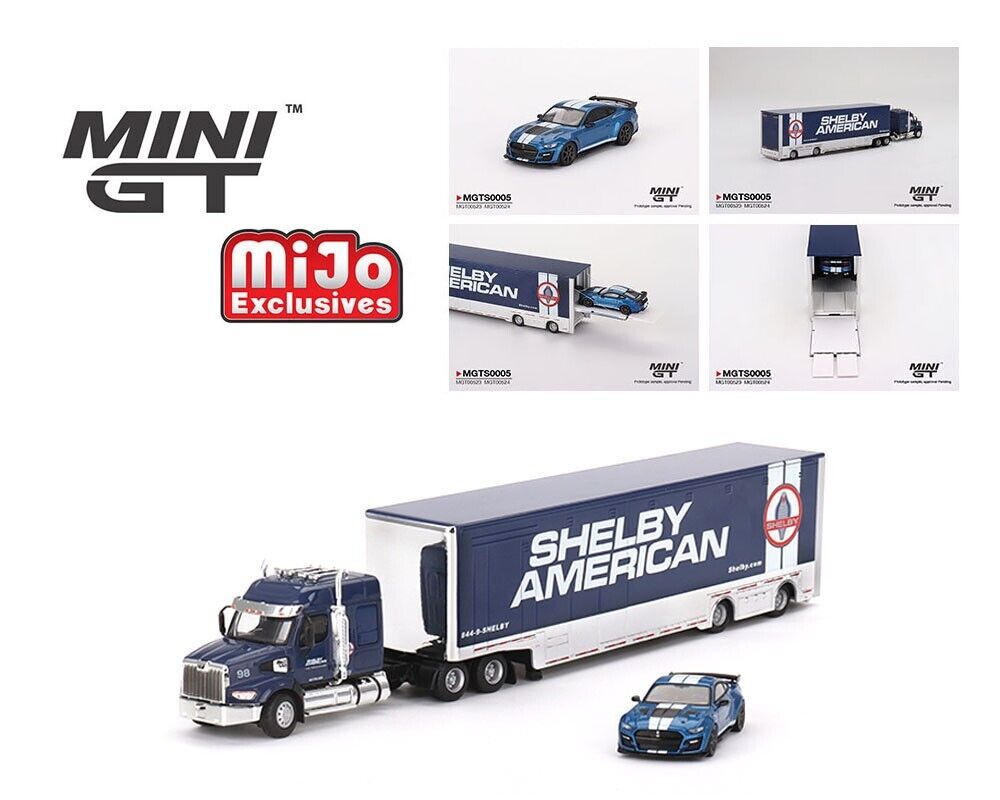 MINI GT Shelby GT500 American Transporter Truck Set Metal Die-cast 1/64 Car Model