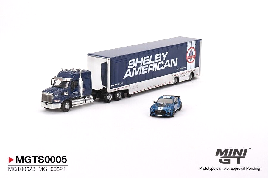 MINI GT Shelby GT500 American Transporter Truck Set Metal Die-cast 1/64 Car Model