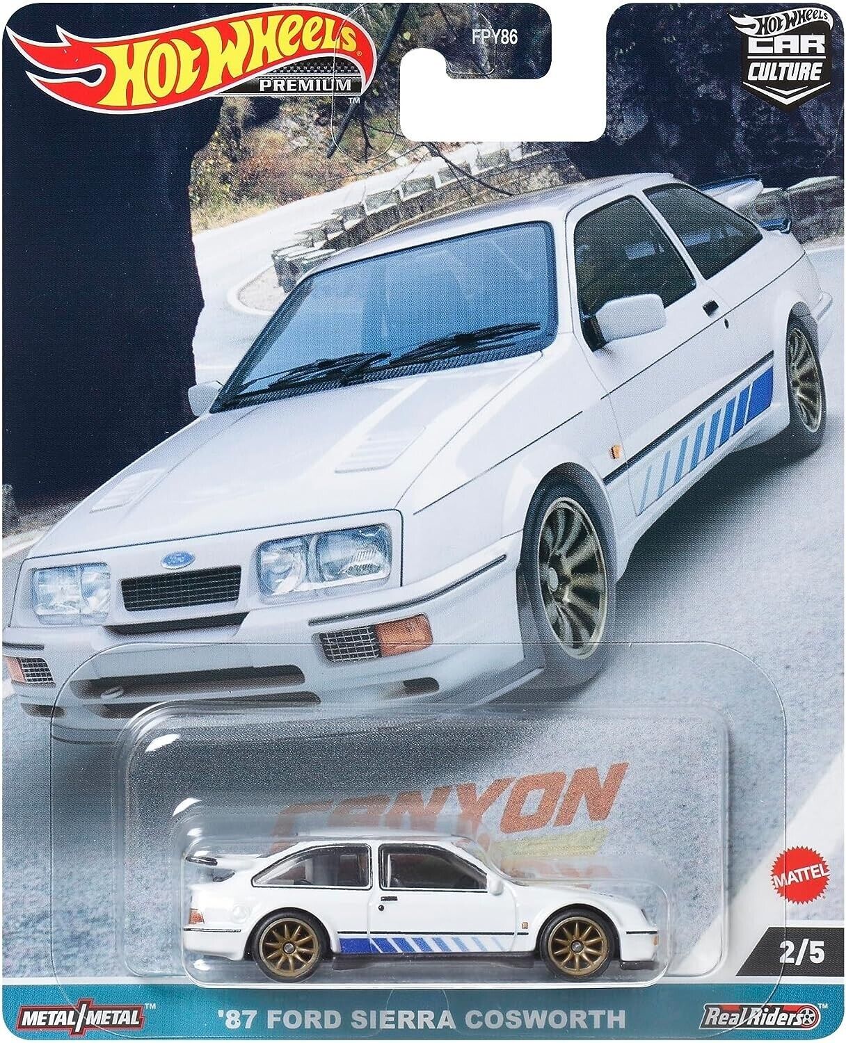 2023 Hot Wheels Car Culture Canyon Warriors '87 Ford Sierra Cosworth Coche 1/64