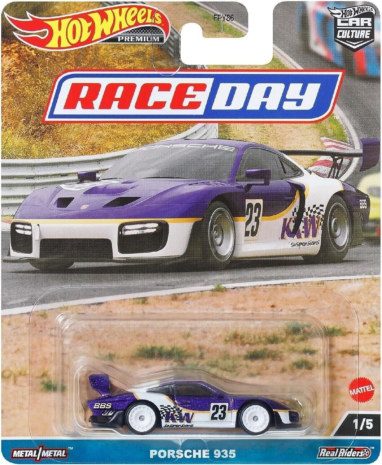 Hot Wheels Car Cultures Race Day 5, juego de coches de Metal fundido a presión, modelo de coche 1/64, 2023