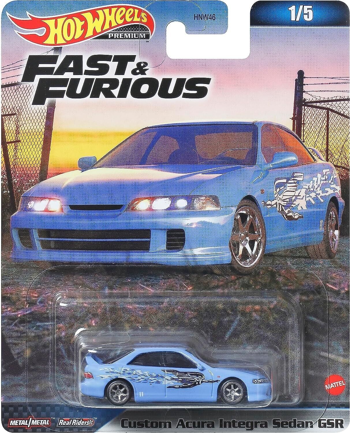 Hot Wheels 2023 Fast & Furious Custom Acura Integra Sedan GSR Metal Die-cast Car 1/64