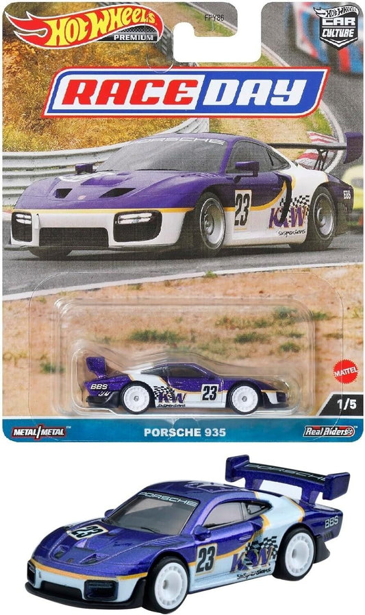 2023 Hot Wheels Car Culture Race Day Porsche 935 Metal fundido a presión modelo de coche 1/64