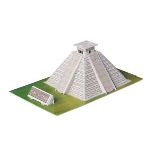 Famous Word Building Mexico Maya Pyramid 3D Jigsaw Puzzle DIY Model Set 19 PCS