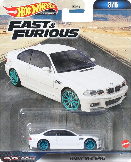 Hot Wheels 2023, BMW M3 E46 rápido y furioso, juguete de modelo de coche fundido a presión de Metal 1/64