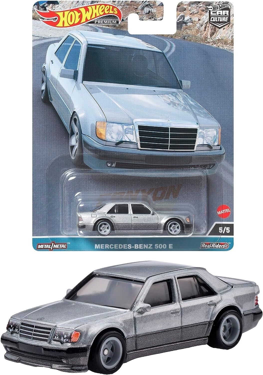 2023 Hot Wheels Car Culture Canyon Warriors Mercedes-Benz 500 E Diecast Car 1/64