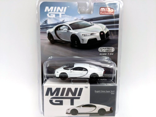 MINI GT Bugatti Chiron Super Sport escala 1:64 coches fundidos a presión modelo Juguetes