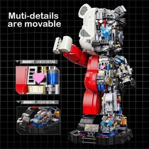 Wangao Building Toys Mechanical Robot Violent Bear Art Model Building Block 1400+PCS