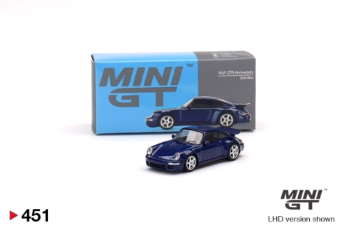 MINI GT RUF CTR aniversario azul oscuro escala 1:64 juguetes de modelo de coche fundido a presión