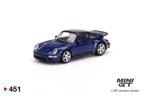 MINI GT RUF CTR aniversario azul oscuro escala 1:64 juguetes de modelo de coche fundido a presión