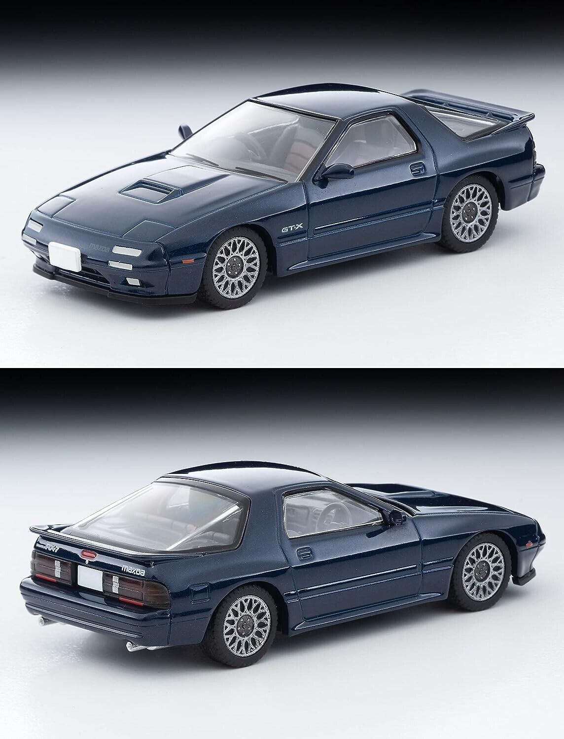 Tomytec Vintage Mazda RX-7 Savanna GT-X JDM Metal Die-cast Car 1/64 LV-N192g Blue