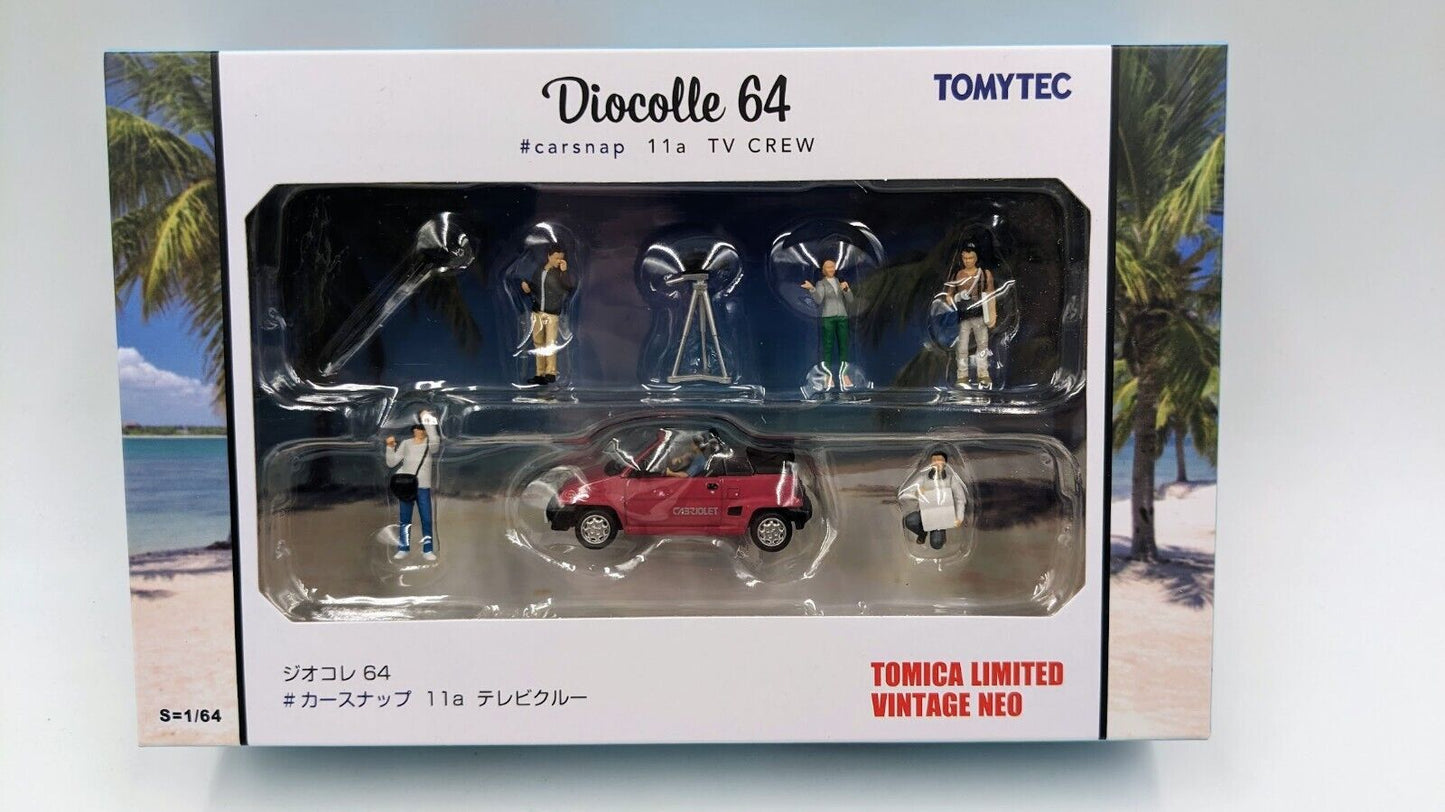 Tomytec Diocolle TV Show Crew Honda City Cabriolet Set 1:64 Modelo de coche fundido a presión