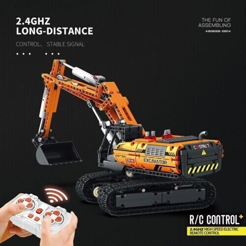 Reobrix Bluetooth RC Control Excavator Model Building Blocks Kit 1106 PCS