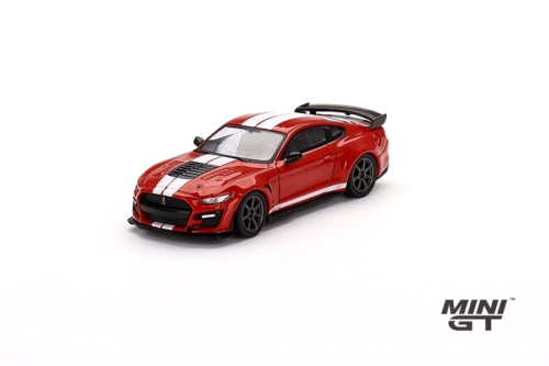 MINI GT Ford Shelby GT500 SE Widebody Race Red, escala 1:64, juguetes de modelo de coche fundido a presión