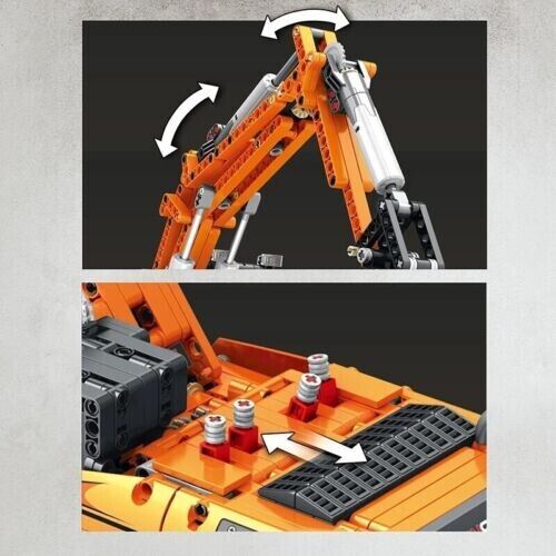 Reobrix Bluetooth RC Control Excavator Model Building Blocks Kit 1106 PCS