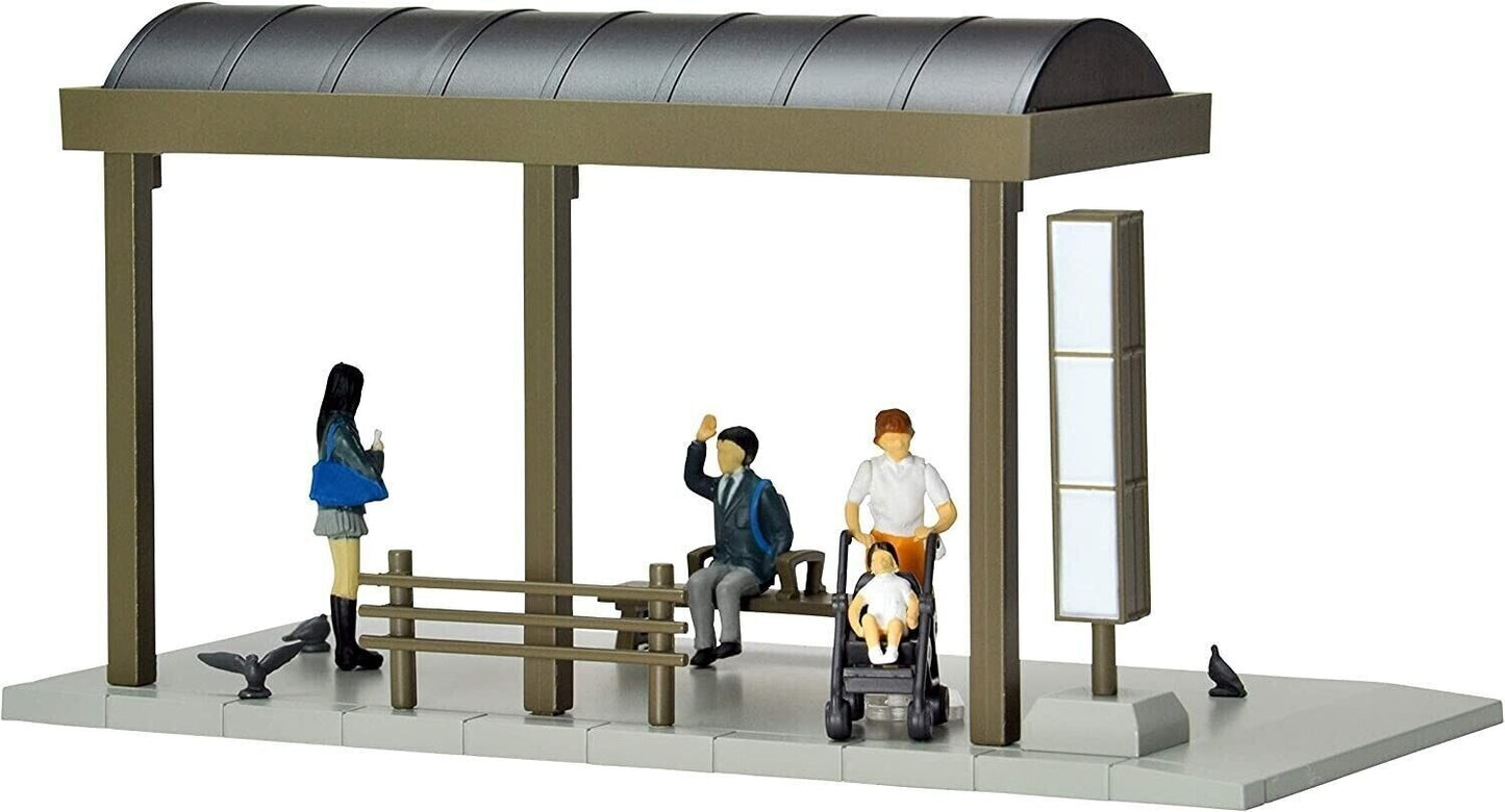 Tomytec Diocolle 64 Japan Bus Stop Station Set 1:64 Scale Mini Dolls Toys