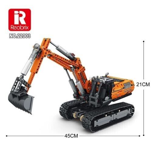 Reobrix Bluetooth RC Control Excavator Model Building Blocks Kit 1106 PCS