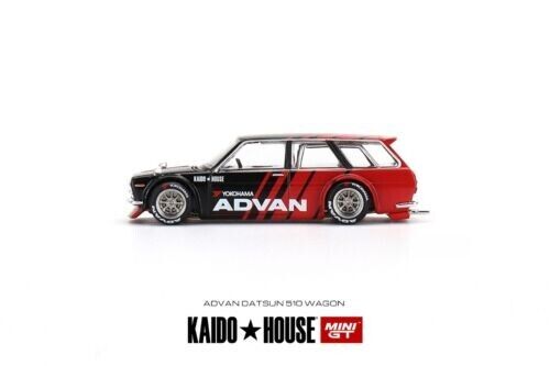 Mini GT KAIDO HOUSE Datsun Wagon ADVAN JDM 1:64 coches fundidos a presión modelo Juguetes