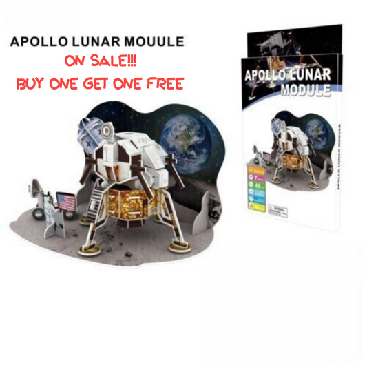 Espacio exterior Apolo Módulo Lunar EE. UU. Rompecabezas 3D DIY Modelo Set Juguetes 48 PCS