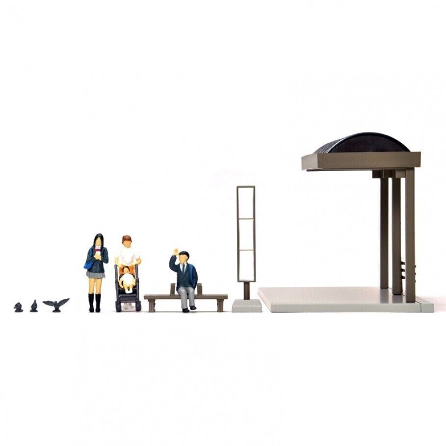 Tomytec Diocolle 64 Japón estación de parada de autobús Set escala 1:64 figura Mini muñecas Juguetes