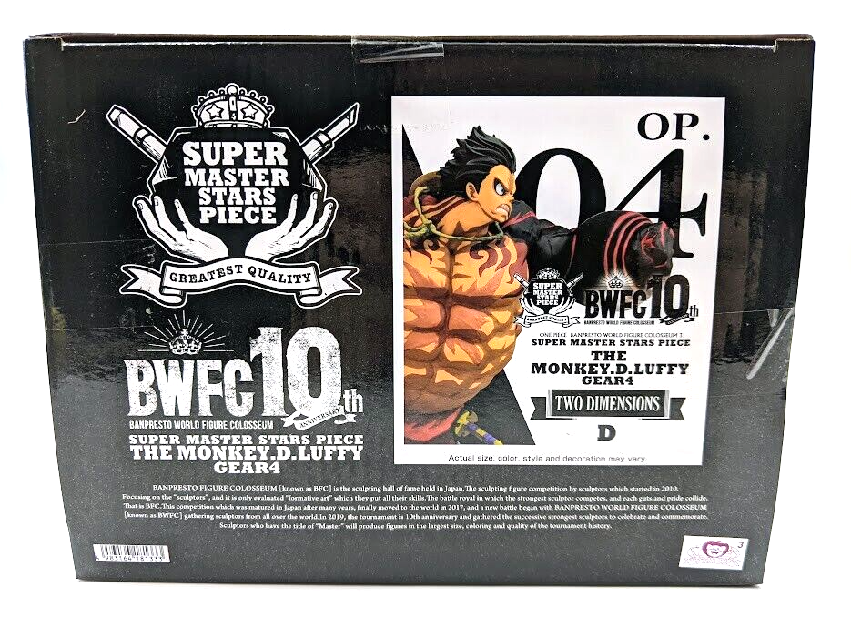 Banpresto One Piece World Figura Colosseum Monkey D. Luffy Gear 4 Estatua de anime