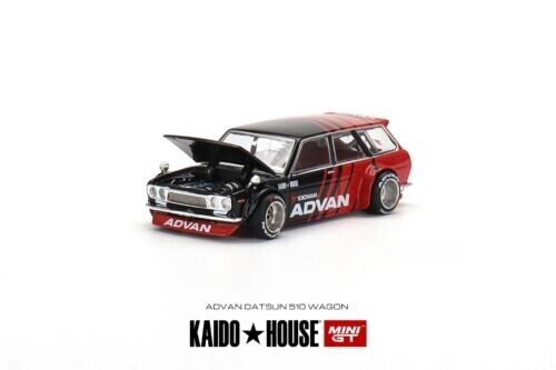 Mini GT KAIDO HOUSE Datsun Wagon ADVAN JDM 1:64 Die-cast Cars Model Toys