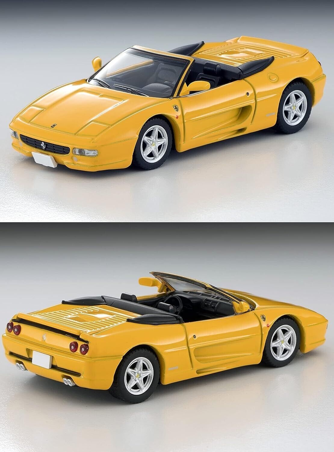 Tomytec Vintage Neo Ferrari F355 Spider Metal Die-cast Car Model 1/64 Yellow