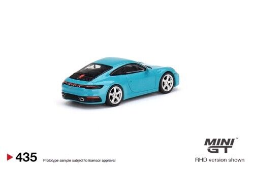 MINI GT Porsche 911 Carrera S Miami azul escala 1:64 juguetes de modelo de coche fundido a presión