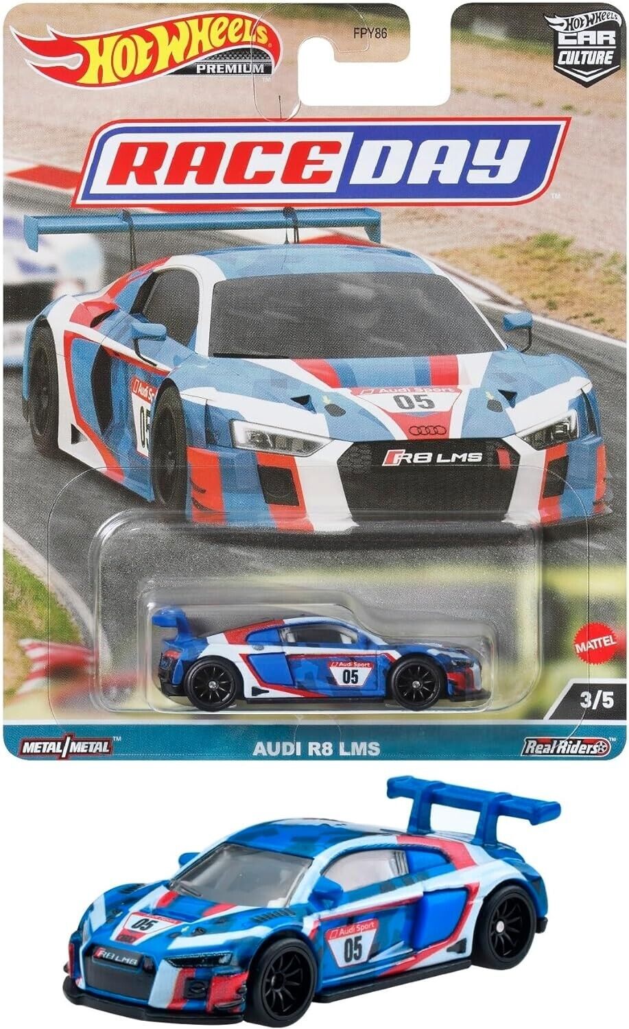 2023 Hot Wheels Car Culture Race Day Audi R8 LMS Metal fundido a presión modelo de coche 1/64