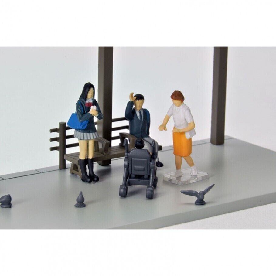 Tomytec Diocolle 64 Japan Bus Stop Station Set 1:64 Scale Mini Dolls Toys