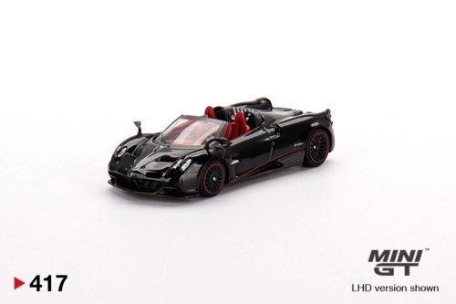 MINI GT Pagani Huayra Roadster negro escala 1:64 juguetes de coche fundido a presión