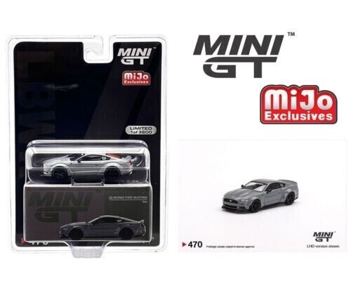 MINI GT LB-Works Ford Mustang GT escala 1:64, juguetes de modelo de coche fundido a presión