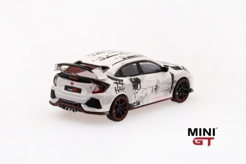 MINI GT 2018 Honda Civic Type R Manga Autoshow escala 1:64 juguetes de modelo de coche fundido a presión