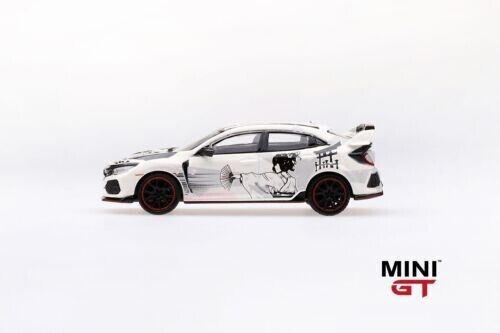 MINI GT 2018 Honda Civic Type R Manga Autoshow escala 1:64 juguetes de modelo de coche fundido a presión