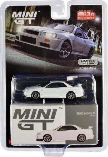 Mini GT Nissan Skyline GT-R (R34) V-Spec JDM 1:64 Scale Die-cast Car Model Toys