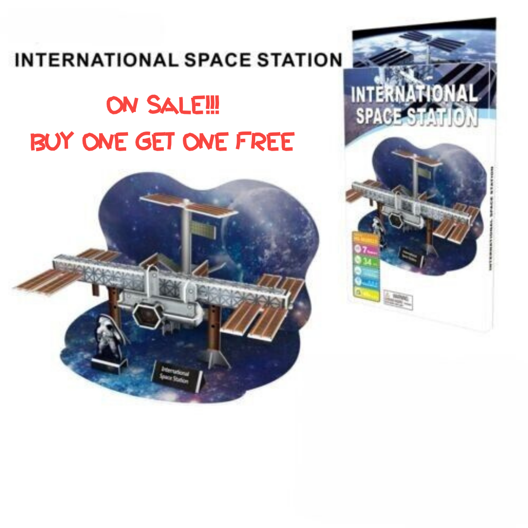 Espacio exterior Estación Espacial Internacional 3D Rompecabezas DIY Modelo Set 34 PCS