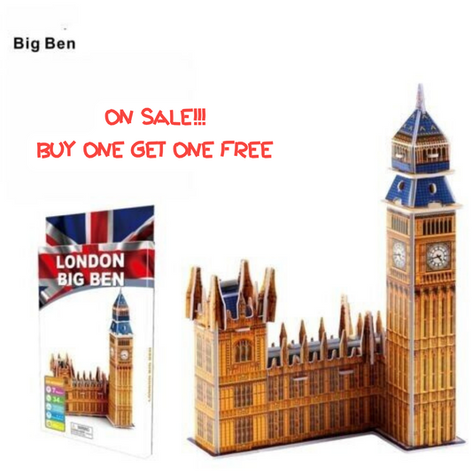 Word Famous Building London Big Ben 3D Jigsaw Puzzle DIY Model Set 34 PCS