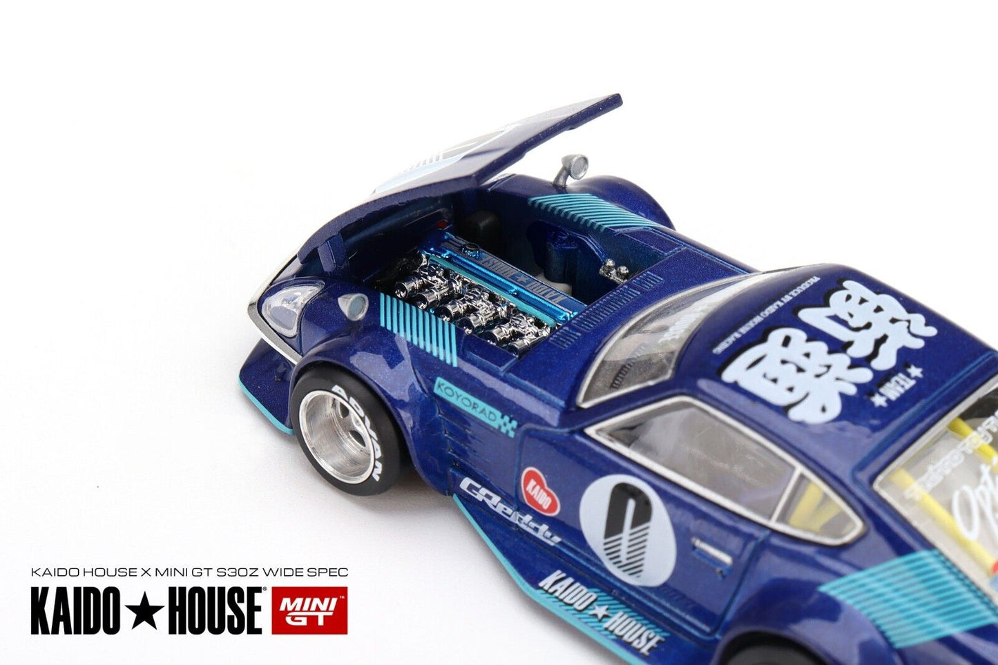 Mini GT KAIDO HOUSE Datsun Fairlady Z azul S30Z 1:64 juguetes de modelo de coche fundido a presión